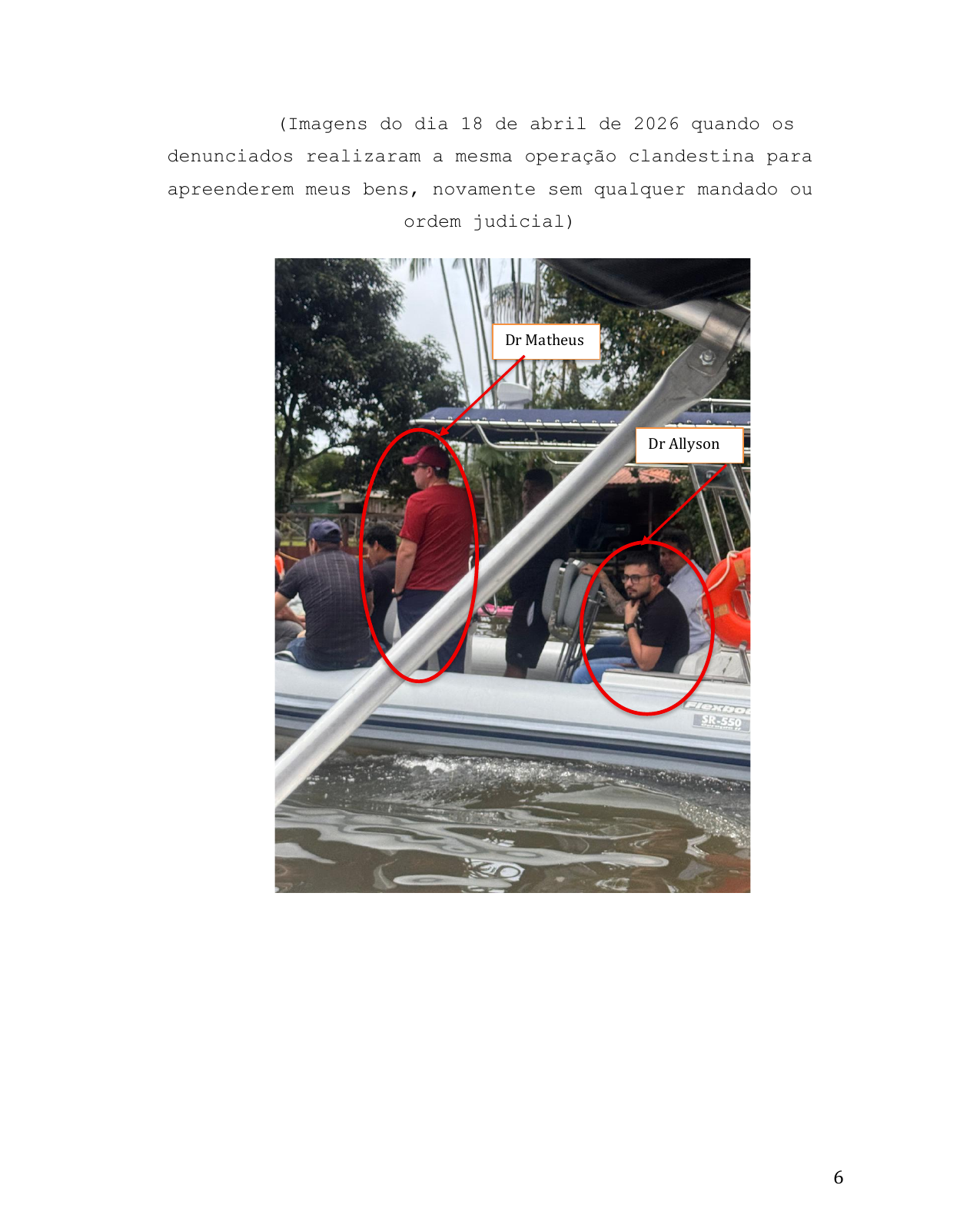 Página 6 — Representação à OAB/AP — pedido de exclusão dos advogados (com dados sensíveis redigidos)